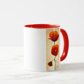 Kikker verstopt zich in klaprozen mok (Voorkant rechts)