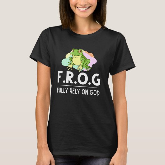 Kikker vertrouwen volledig op God Toad Catcher T-shirt (Voorkant)