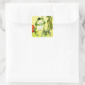 Kikker Vierkante Sticker (Tas)