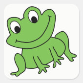 Kikker Vierkante Sticker (Voorkant)