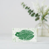 Kikker-Visitekaartjes - groene kikker Visitekaartje (Staand voorkant)