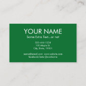 Kikker-Visitekaartjes - groene kikker Visitekaartje (Achterkant)