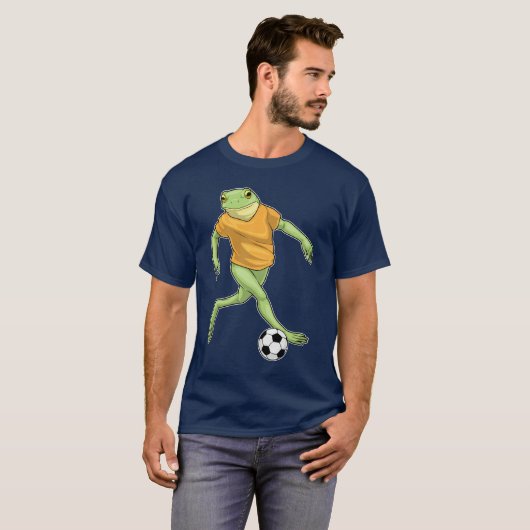 Kikker Voetballer Voetbal T-shirt (Voorkant volledig)