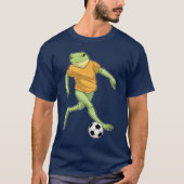 Kikker Voetballer Voetbal T-shirt (Voorkant)