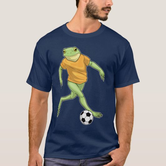 Kikker Voetballer Voetbal T-shirt (Voorkant)