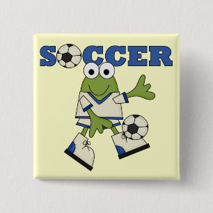 Kikker-voetoverhemden en -cadeautjes vierkante button 5,1 cm