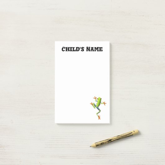 Kikker voor de kotelboom post-it® notes (Op bureau)