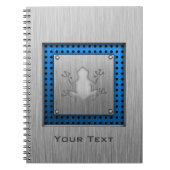 Kikker voor geborsteld metaal notitieboek (Voorkant)