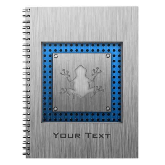 Kikker voor geborsteld metaal notitieboek (Voorkant)