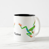 Kikker voor gevarieerde rode ogen tweekleurige koffiemok (Voorkant rechts)