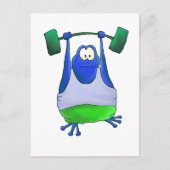 Kikker voor gewichtheffen briefkaart (Voorkant)