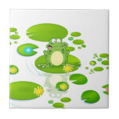 Kikker voor gewichtheffen tegeltje (Voorkant)