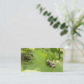 Kikker voor grijze bomen visitekaartje (Staand voorkant)