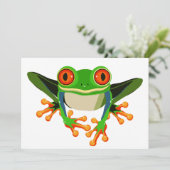 Kikker voor kleurrijke bomen kaart (Staand voorkant)