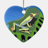 Kikker voor kleurrijke klimmen keramisch ornament (Achterkant)