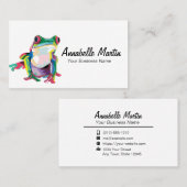 Kikker voor kleurrijke Pop Visitekaartje (Voorkant / Achterkant)