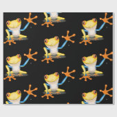 Kikker voor kleurrijke rode oogbomen cadeaupapier (Vlak)