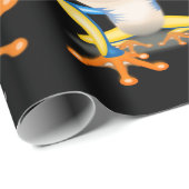 Kikker voor kleurrijke rode oogbomen cadeaupapier (Rol Hoek)