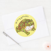  kikker voor paarden, onkikkervistabel ronde sticker (Envelop)