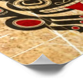 Kikker voor rode en zwarte Haida-spiroomkikker Poster (Hoek)