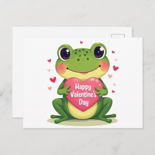 kikker voor valentijn briefkaart (Voorkant / Achterkant)