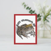 Kikker voor Valentijnsdag Feestdagenkaart (Staand voorkant)