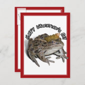 Kikker voor Valentijnsdag Feestdagenkaart (Voorkant / Achterkant)