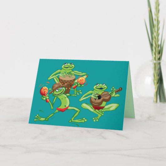 Kikker voor verjaardagskaart of uitnodiging (Voorkant)