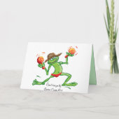 Kikker voor verjaardagskaart of uitnodiging (Achterkant)