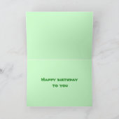 Kikker voor verjaardagskaart of uitnodiging (Binnen)