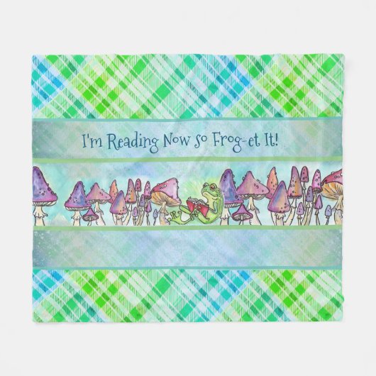 Kikker voor winkelboekje fleece deken (Voorkant (Horizontaal))