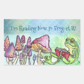 Kikker voor winkelboekje rechthoekige sticker (Voorkant)