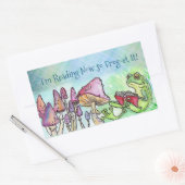 Kikker voor winkelboekje rechthoekige sticker (Envelop)