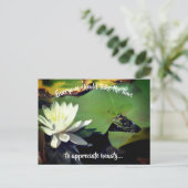 Kikker Water Lily Beauty Inspirerend Briefkaart (Staand voorkant)