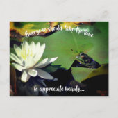 Kikker Water Lily Beauty Inspirerend Briefkaart (Voorkant)