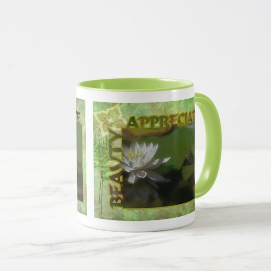 Kikker Water Lily Beauty Inspirerend Mok (Voorkant rechts)