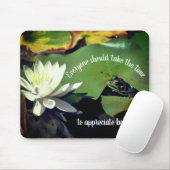 Kikker Water Lily Lotus Inspirerend Quote Muismat (Met muis)