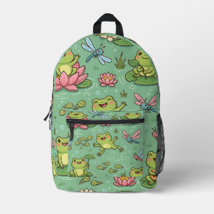 Kikker Waterlelie Rugzak – Cute Patroon Rugzak