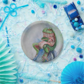 Kikker Waterverf Borden 7'' Papieren Bordje (Feest)