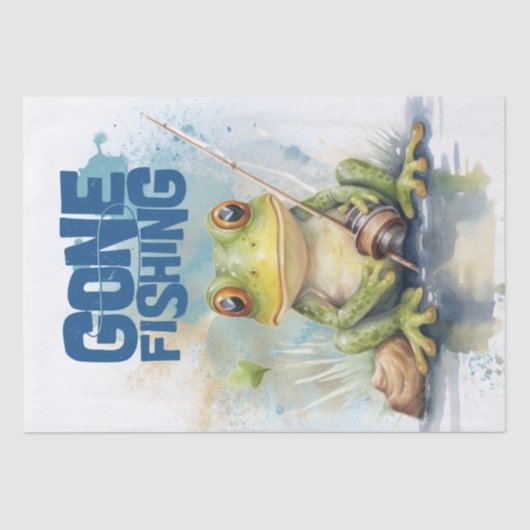 Kikker Waterverf Gevist Tissuepapier (Voorkant)