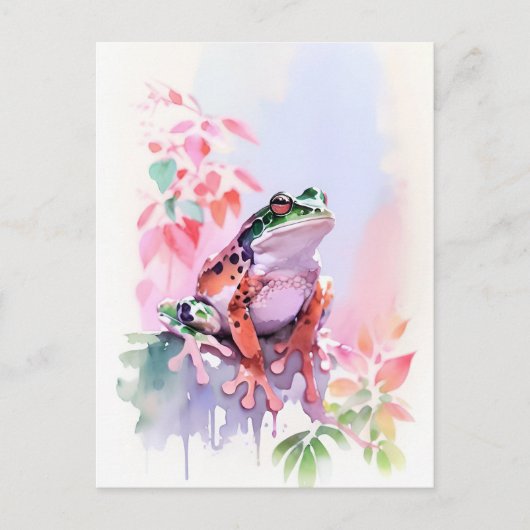 Kikker Waterverf Portret 2 Briefkaart (Voorkant)