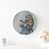 Kikker Waterverf Ronde (grote wandklok) Grote Klok (Huis)