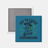 Kikker weg om kattenkwaad uit te halen St. Patrick Magneet (Voorkant / Achterkant)