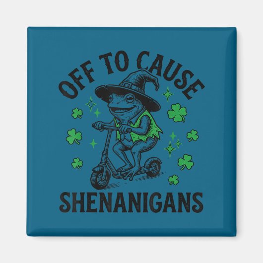 Kikker weg om kattenkwaad uit te halen St. Patrick Magneet (Voorkant)