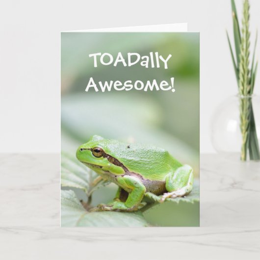 Kikker wenskaart met TOADally Geweldige Kaart (Voorkant)