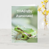 Kikker wenskaart met TOADally Geweldige Kaart (Gele Bloem)