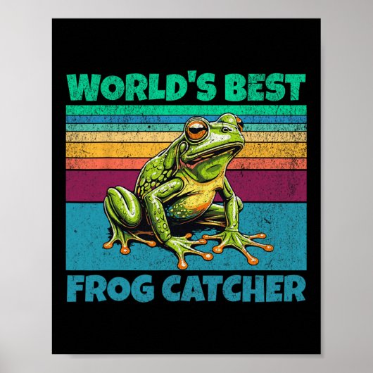 Kikker Werelden Beste Toad Catcher Grappige Amfibi Poster (Voorkant)