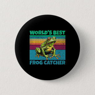 Kikker Werelden Beste Toad Catcher Grappige Amfibi Ronde Button 5,7 Cm
