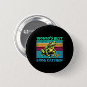 Kikker Werelden Beste Toad Catcher Grappige Amfibi Ronde Button 5,7 Cm (Voorkant /achterkant)