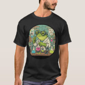 Kikker Wetenschapper Scheikundige - Grappig Vintag T-shirt (Voorkant)